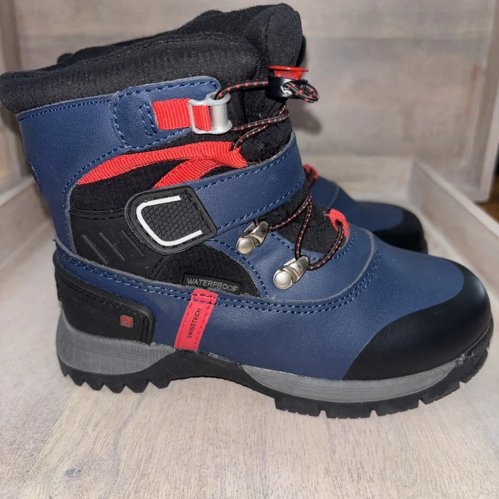 Swiss Tech Boys Size 11 Toddler Hiking Boots 3M Insulated Waterproof/Snow
